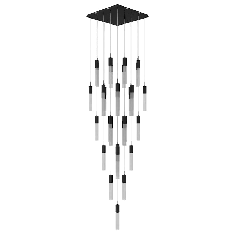 Avenue Lighting The Original Glacier 41 Light 36" Wide LED Crystal Multi Light Pendant with Snow Glass Shades