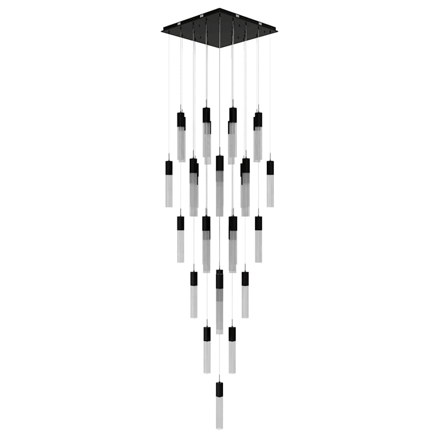 Avenue Lighting The Original Glacier 41 Light 36" Wide LED Crystal Multi Light Pendant with Snow Glass Shades