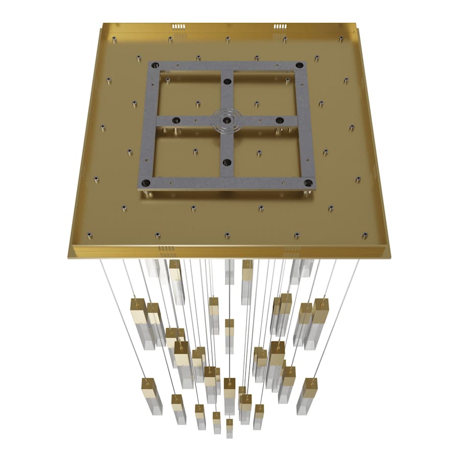 Avenue Lighting The Original Glacier 41 Light 36" Wide LED Crystal Multi Light Pendant with Snow Glass Shades