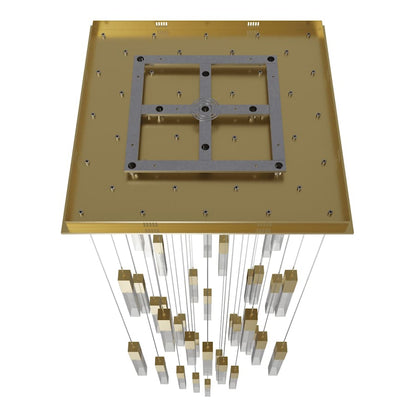 Avenue Lighting The Original Glacier 41 Light 36" Wide LED Crystal Multi Light Pendant with Snow Glass Shades