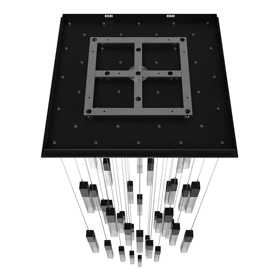 Avenue Lighting The Original Glacier 41 Light 36" Wide LED Crystal Multi Light Pendant with Snow Glass Shades