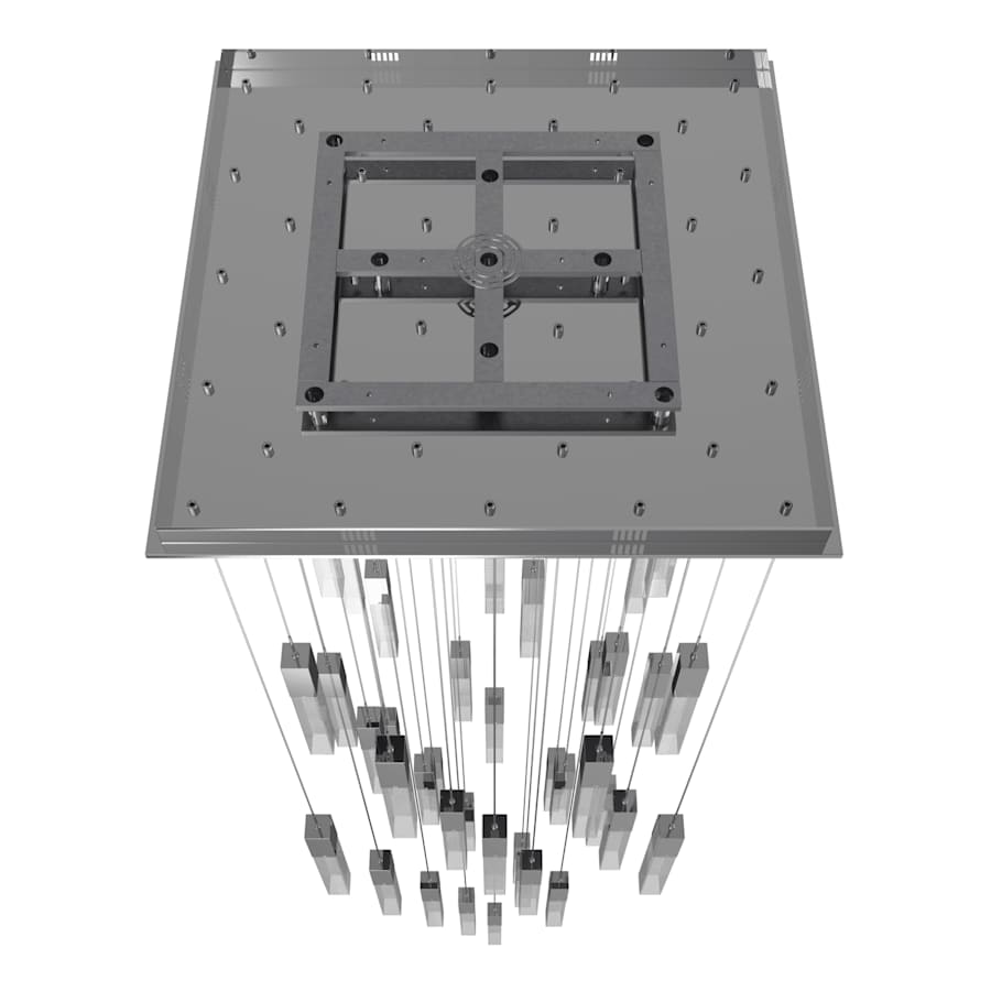 Avenue Lighting The Original Glacier 41 Light 36" Wide LED Crystal Multi Light Pendant with Snow Glass Shades
