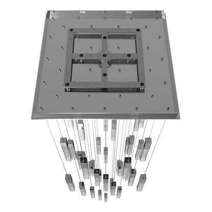 Avenue Lighting The Original Glacier 41 Light 36" Wide LED Crystal Multi Light Pendant with Snow Glass Shades
