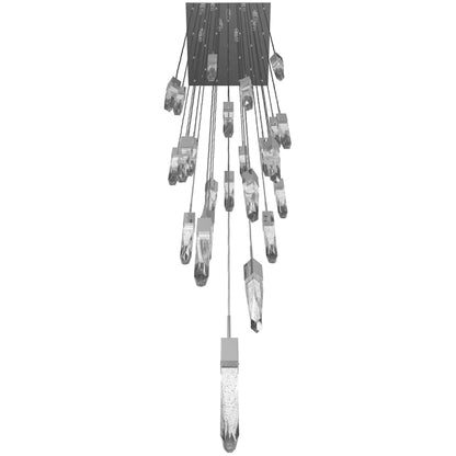 Avenue Lighting Aspen 25 Light 28" Wide LED Crystal Multi Light Pendant with Bubbled Crystal Shades
