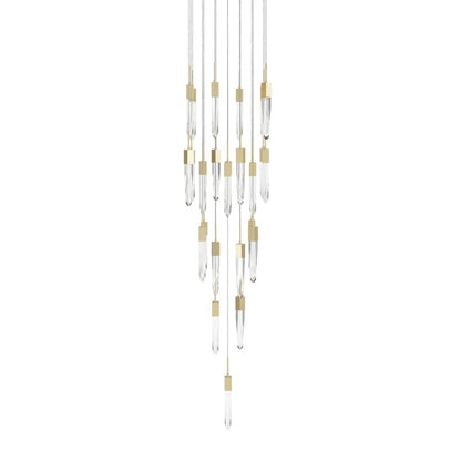 Avenue Lighting Aspen 25 Light 28" Wide LED Crystal Multi Light Pendant with Clear Crystal Shades