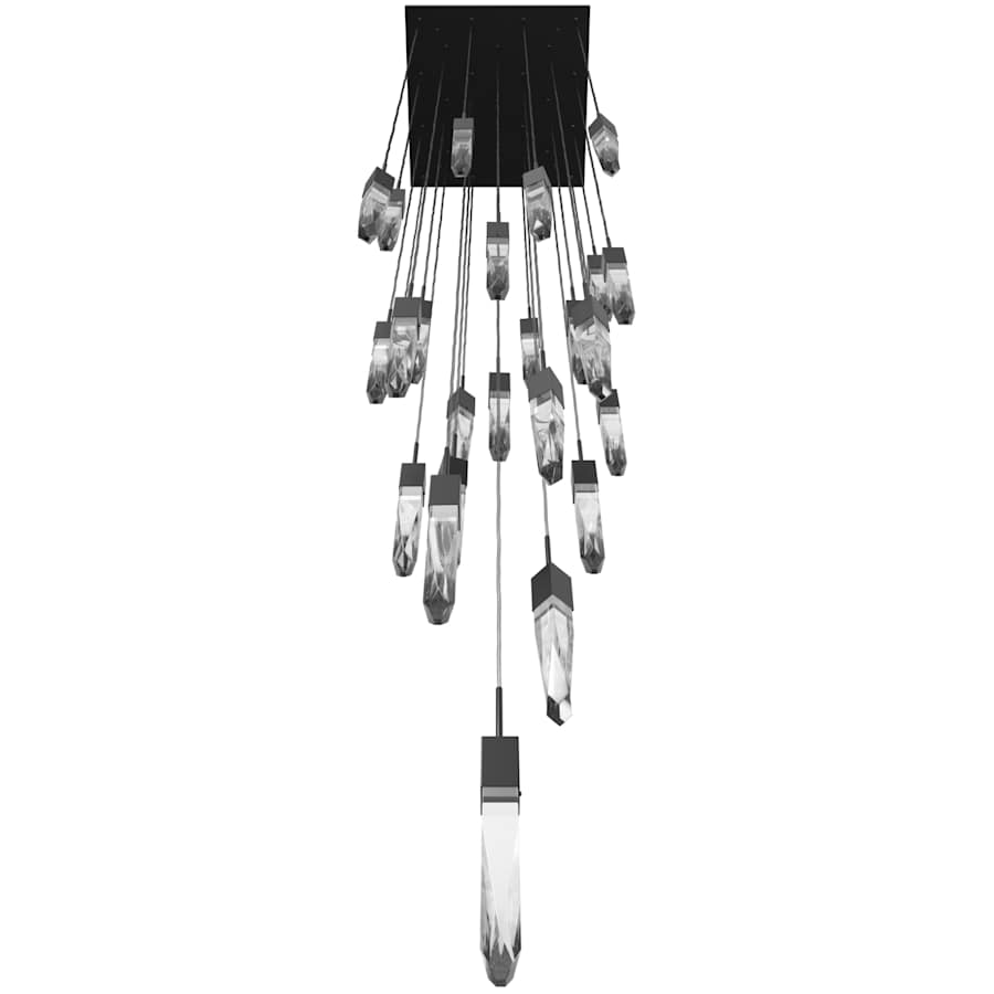 Avenue Lighting Aspen 25 Light 28" Wide LED Crystal Multi Light Pendant with Clear Crystal Shades