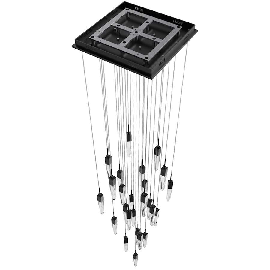 Avenue Lighting Aspen 25 Light 28" Wide LED Crystal Multi Light Pendant with Clear Crystal Shades