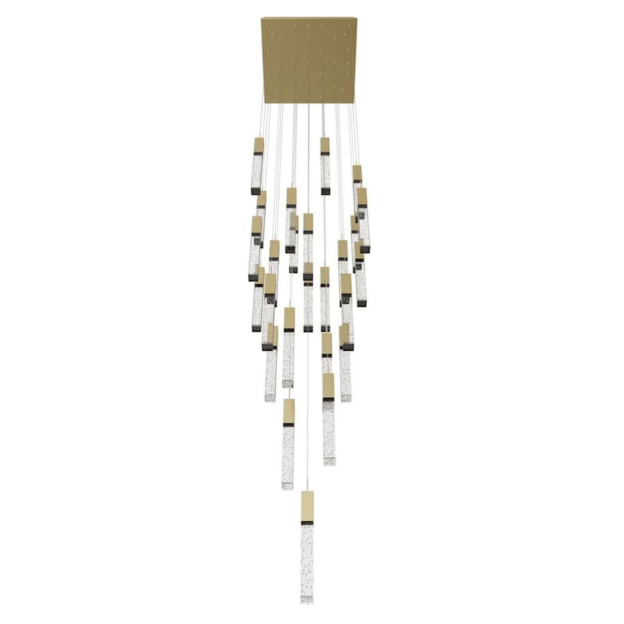 Avenue Lighting The Original Glacier 25 Light 28" Wide LED Crystal Multi Light Pendant with Bubbled Crystal Shades