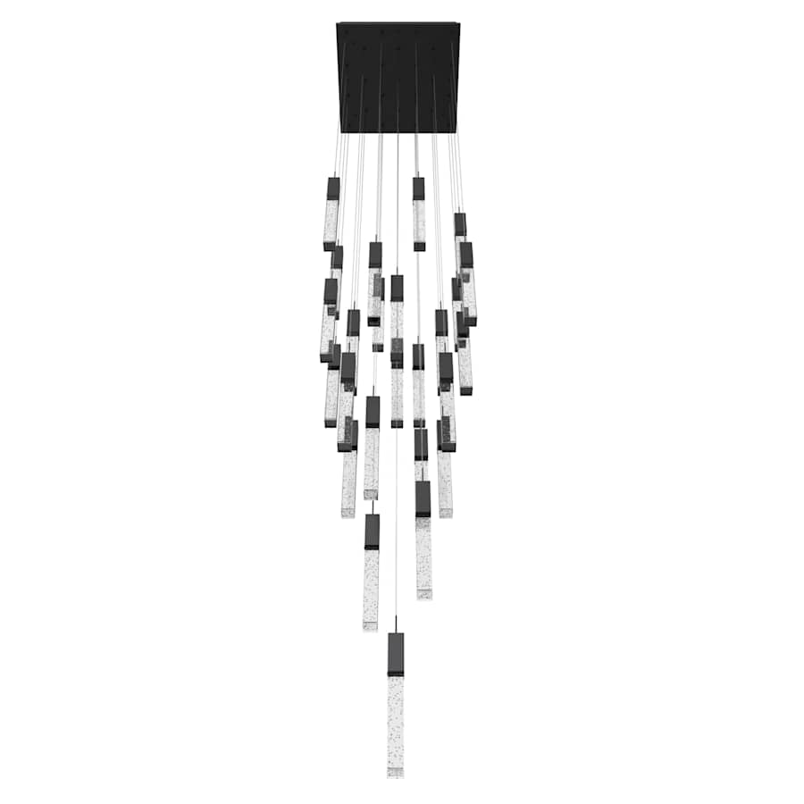 Avenue Lighting The Original Glacier 25 Light 28" Wide LED Crystal Multi Light Pendant with Bubbled Crystal Shades