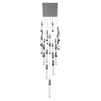 Avenue Lighting The Original Glacier 25 Light 28" Wide LED Crystal Multi Light Pendant with Bubbled Crystal Shades