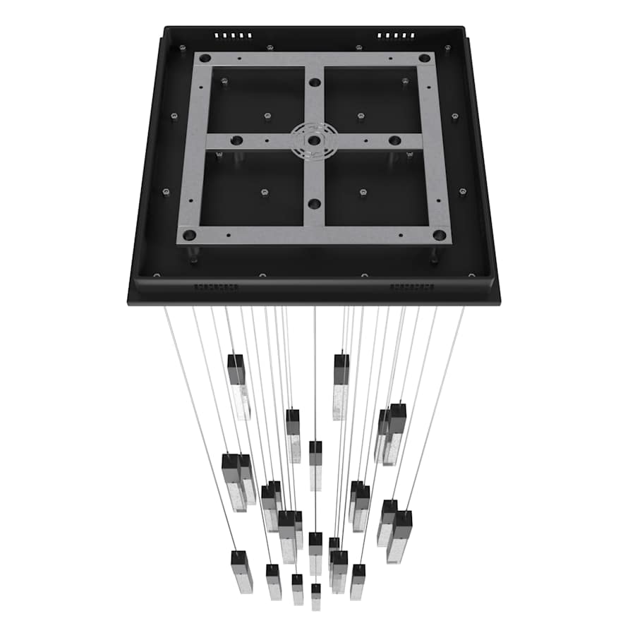 Avenue Lighting The Original Glacier 25 Light 28" Wide LED Crystal Multi Light Pendant with Bubbled Crystal Shades