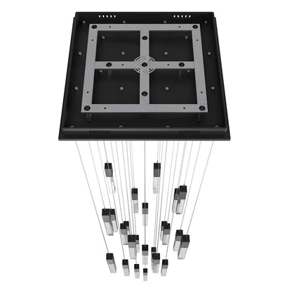 Avenue Lighting The Original Glacier 25 Light 28" Wide LED Crystal Multi Light Pendant with Bubbled Crystal Shades