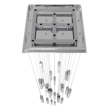 Avenue Lighting The Original Glacier 25 Light 28" Wide LED Crystal Multi Light Pendant with Bubbled Crystal Shades