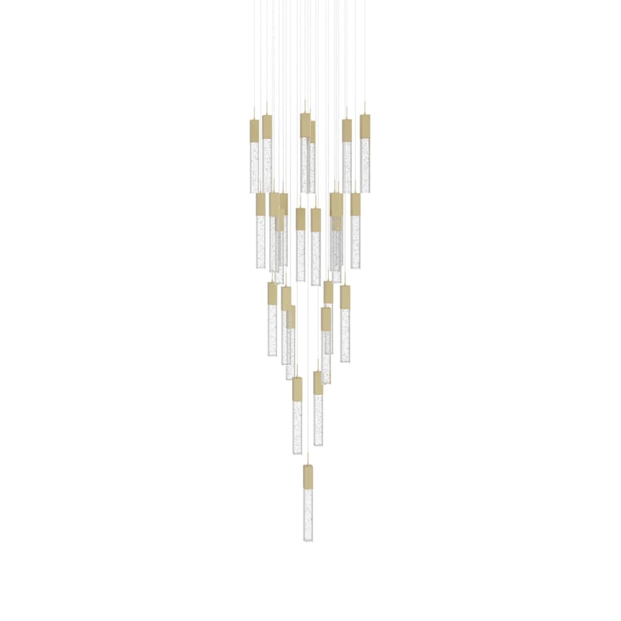 Avenue Lighting The Original Glacier 25 Light 28" Wide LED Crystal Multi Light Pendant with Bubbled Crystal Shades