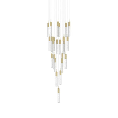 Avenue Lighting The Original Glacier 25 Light 28" Wide LED Crystal Multi Light Pendant with Bubbled Crystal Shades
