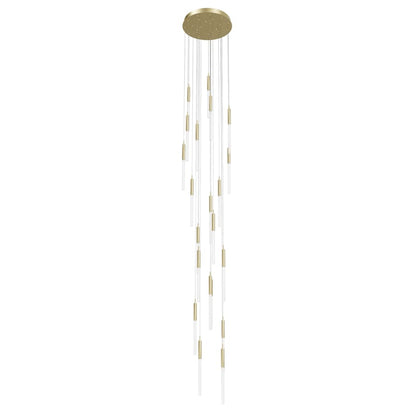 Avenue Lighting Main St. 21 Light 22" Wide LED Multi Light Pendant with Frosted Glass Shades