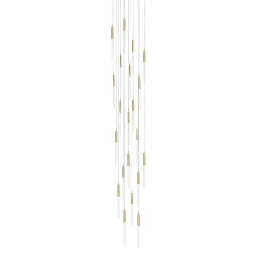 Avenue Lighting Main St. 21 Light 22" Wide LED Multi Light Pendant with Frosted Glass Shades