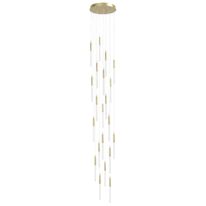 Avenue Lighting Main St. 21 Light 22" Wide LED Multi Light Pendant with Snow Glass Shades