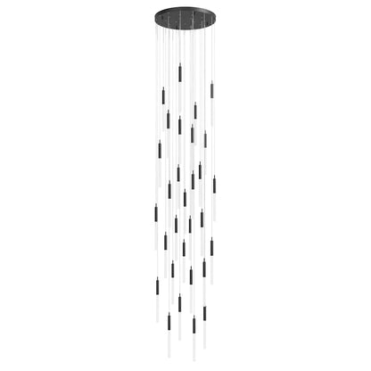 Avenue Lighting Main St. 31 Light 30" Wide LED Multi Light Pendant with Frosted Glass Shades