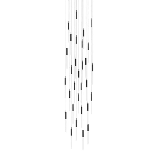 Avenue Lighting Main St. 31 Light 30" Wide LED Multi Light Pendant with Frosted Glass Shades
