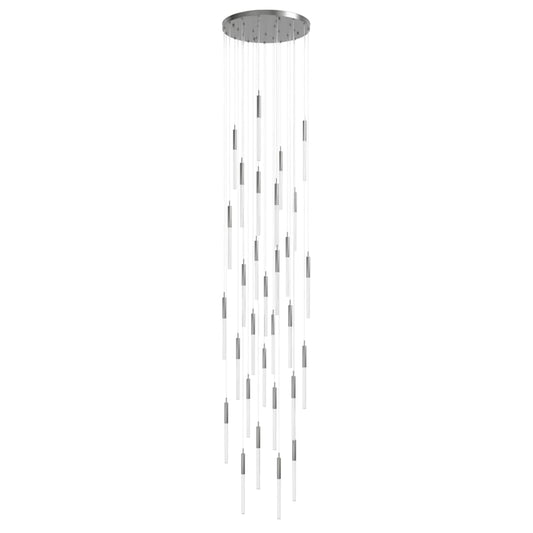 Avenue Lighting Main St. 31 Light 30" Wide LED Multi Light Pendant with Snow Glass Shades