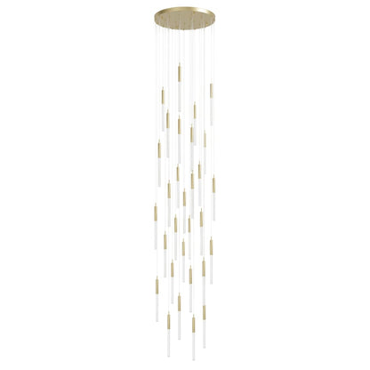 Avenue Lighting Main St. 31 Light 30" Wide LED Multi Light Pendant with Snow Glass Shades