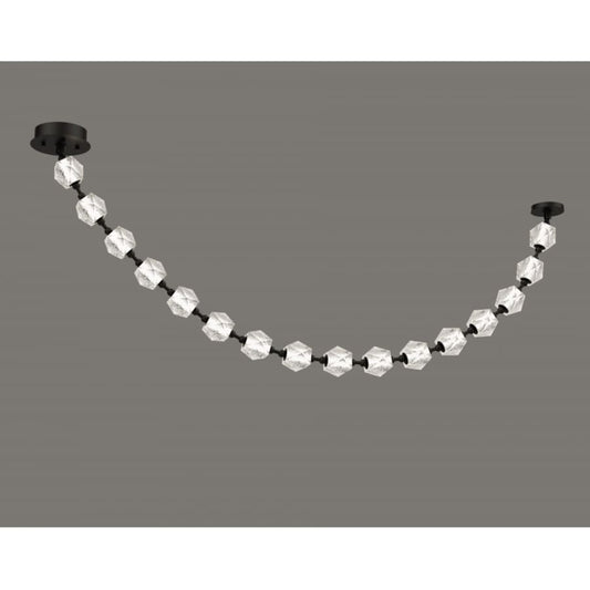 Avenue Lighting Beluga 74" Wide LED Linear Pendant with Faceted Acrylic Shades