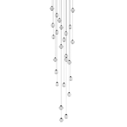 Avenue Lighting Beluga 30" Wide LED Multi Light Pendant with Faceted Acrylic Shades