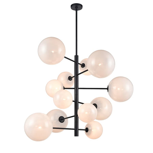 Avenue Lighting Delilah 12 Light 43" Wide Abstract Sputnik Chandelier with Glass Shades