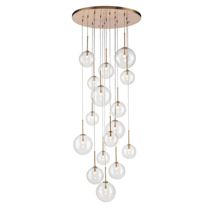 Avenue Lighting Delilah 16 Light 34" Wide Multi Light Pendant with Glass Shades