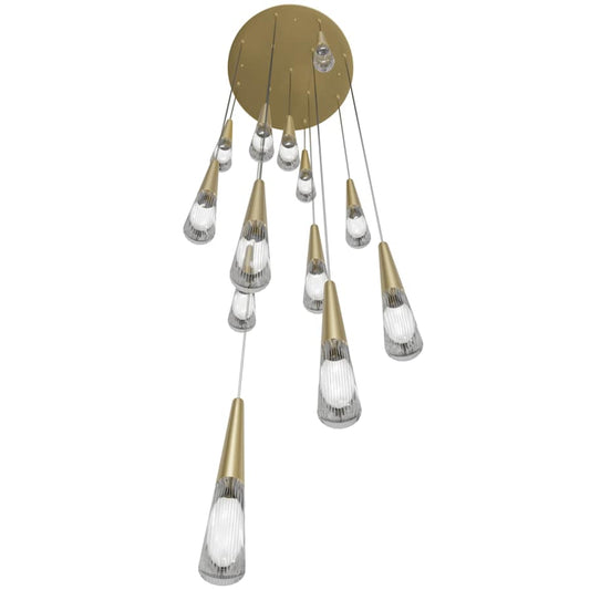 Avenue Lighting Encino 13 Light 22" Wide LED Crystal Multi Light Pendant with Clear Crystal Shades
