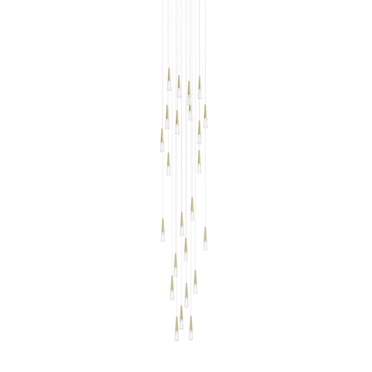 Avenue Lighting Encino 25 Light 30" Wide LED Crystal Multi Light Pendant with Clear Crystal Shades