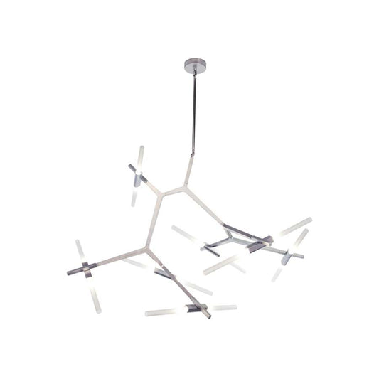 Avenue Lighting San Vicente Blvd. 14 Light 66" Wide LED Abstract Chandelier with Frosted Glass Shades
