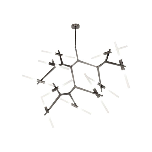 Avenue Lighting San Vicente Blvd. 20 Light 62" Wide LED Abstract Chandelier with Frosted Glass Shades