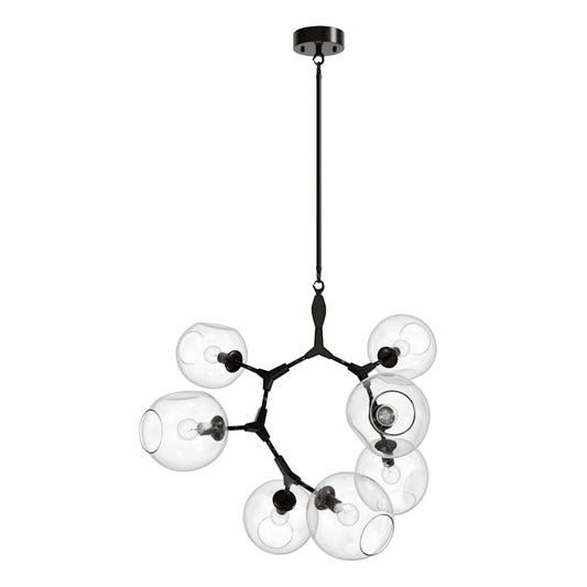 Avenue Lighting Fairfax Ave. 7 Light 30" Wide Abstract Chandelier with Hand-Blown Glass Shades