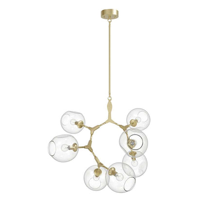 Avenue Lighting Fairfax Ave. 7 Light 30" Wide Abstract Chandelier with Hand-Blown Glass Shades
