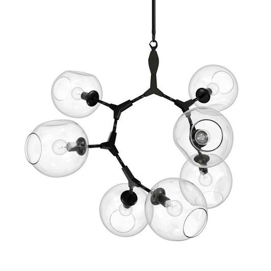 Avenue Lighting Fairfax Ave. 7 Light 30" Wide Abstract Chandelier with Hand-Blown Glass Shades