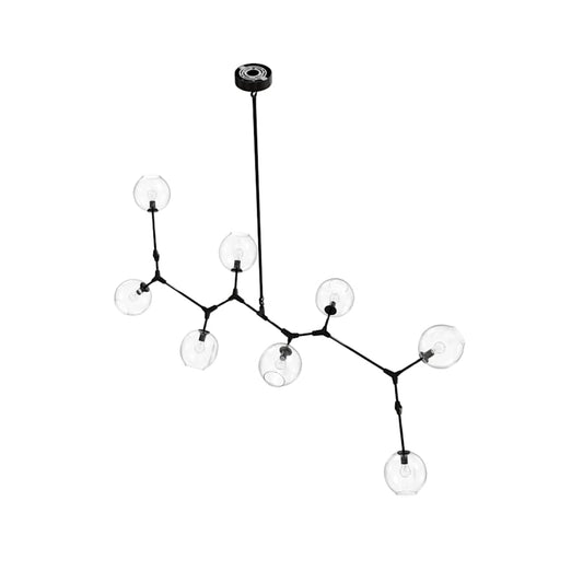 Avenue Lighting Fairfax Ave. 8 Light 78" Wide Abstract Chandelier with Hand-Blown Glass Shades