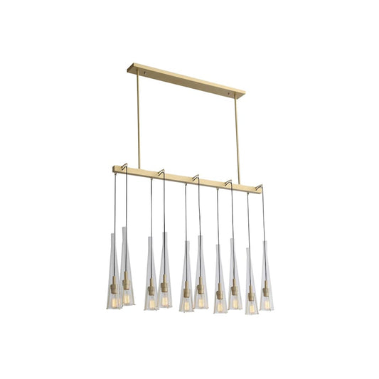 Avenue Lighting Abbey Park 10 Light 50" Wide Linear Pendant