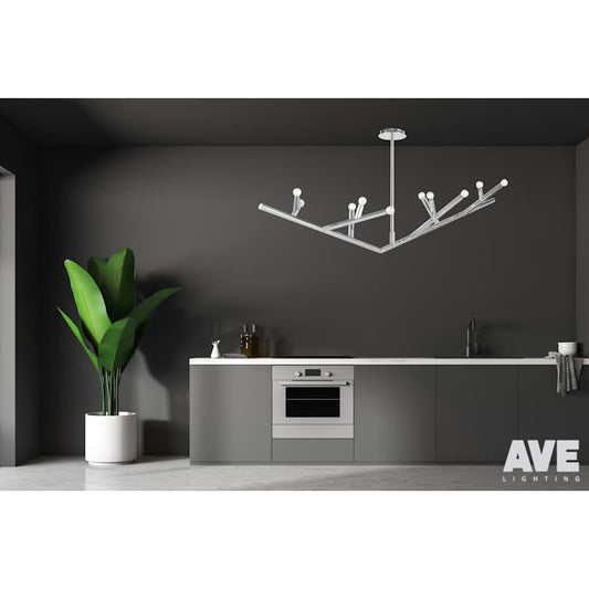 Avenue Lighting The Oaks 12 Light 71" Wide Abstract Chandelier