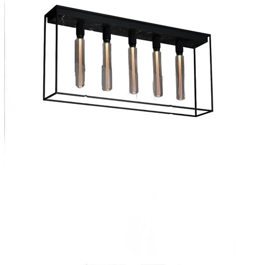 Buster + Punch Caged 5 Light 44" Wide Linear Chandelier