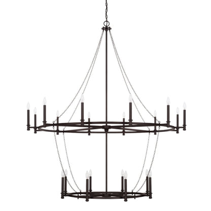 Capital Lighting Lancaster 20 Light 60" Wide Taper Candle Chandelier