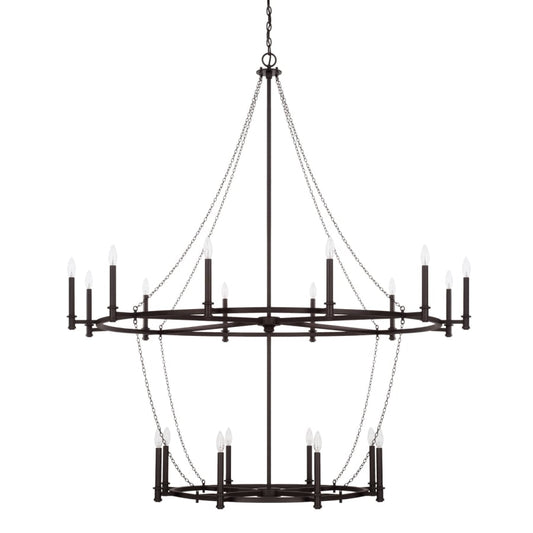 Capital Lighting Lancaster 20 Light 60" Wide Taper Candle Chandelier