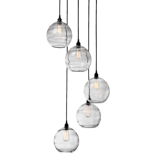 Hammerton Studio Terra 23" Wide Artisan Crafted Optic Glass 5 Light Pendant