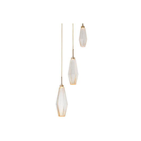 Hammerton Studio Aalto 33" Wide Artisan Crafted Geometric Optic Glass 12 Light Pendant