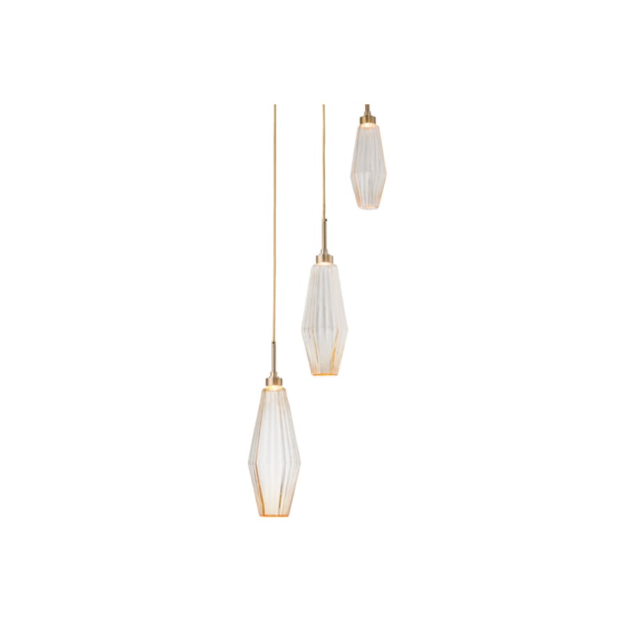 Hammerton Studio Aalto 38" Wide Artisan Crafted Geometric Optic Glass Starburst Chandelier