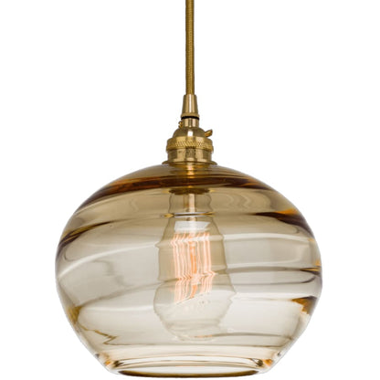 Hammerton Studio Coppa 40" Wide Artisan Crafted Optic Glass 5 Light Linear Pendant