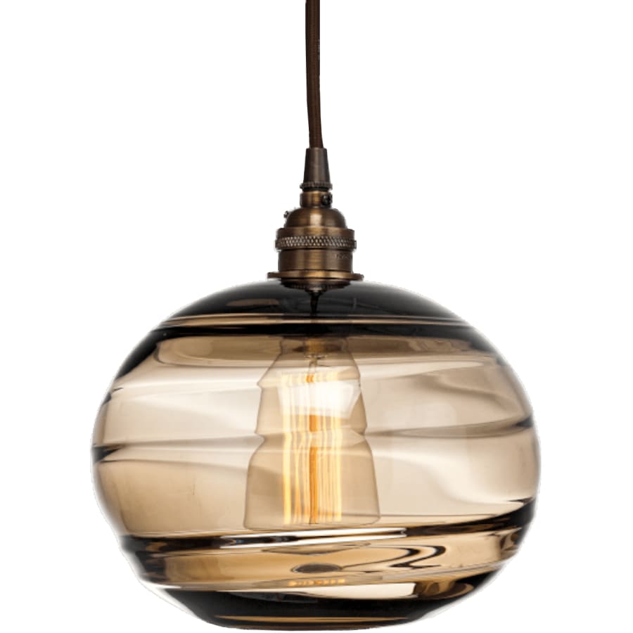 Hammerton Studio Coppa 22" Wide Artisan Crafted Optic Glass 5 Light Pendant
