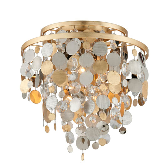 Corbett Lighting Ambrosia 3 Light 18" Wide Flush Mount Ceiling Fixture with Crystal Accents