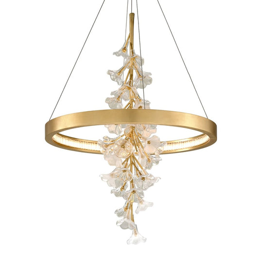 Corbett Lighting Jasmine Single Light 28" Wide LED Ring Chandelier